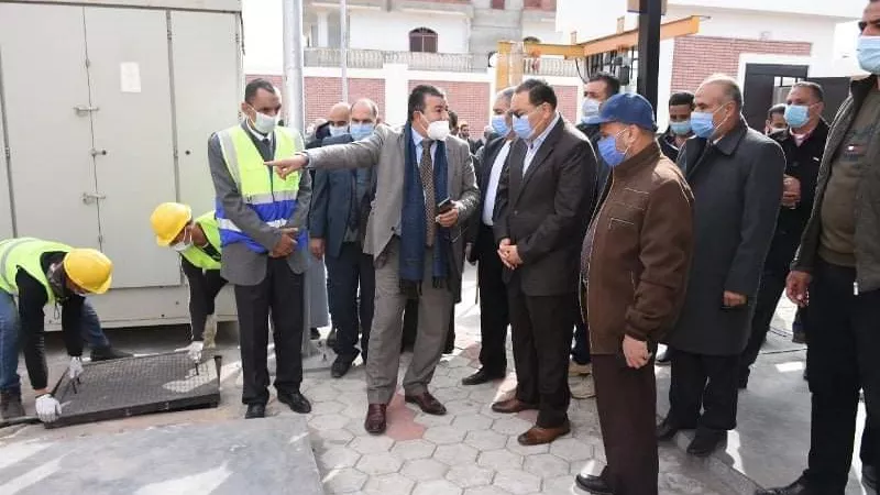 غراب والفرماوى يتفقدان محطة رفع صرف عوض الله حجازي