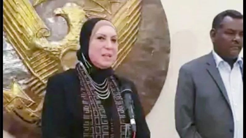 على هامش معرض الخرطوم الدولي.. نيفين جامع : مصر دائما لا تتأخر عن دعم اشقائها فى السودان