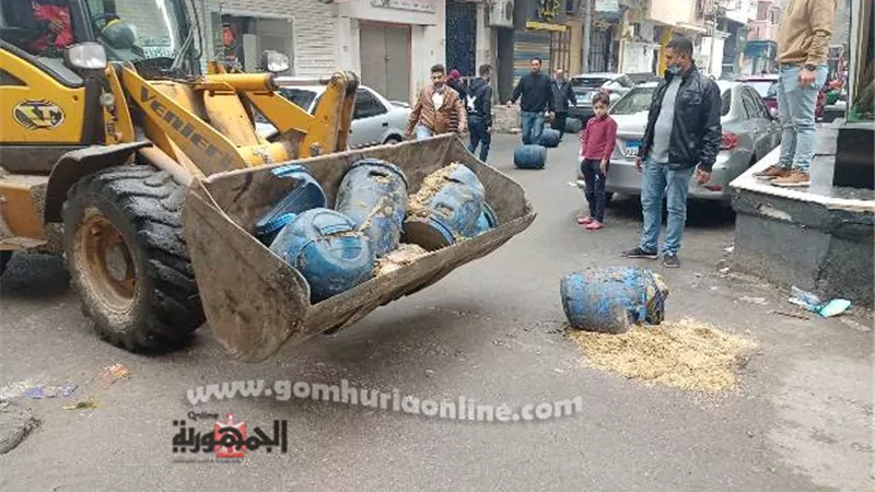 حملة لازالت الإشغالات بمدينة دمياط الجديدة