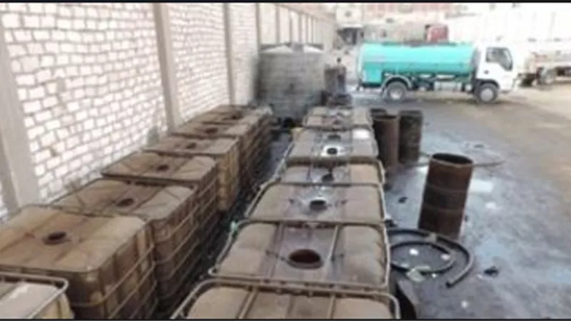 الاشرار الخمسة سقطوا ب 31 الف لتر سولار سرقوه من خط بترول الصحراء الغربى