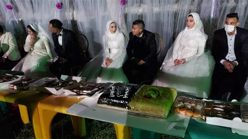 نائب محافظ القاهرة يشارك فى حفل الزفاف الجماعى بمدينة نصر- صور