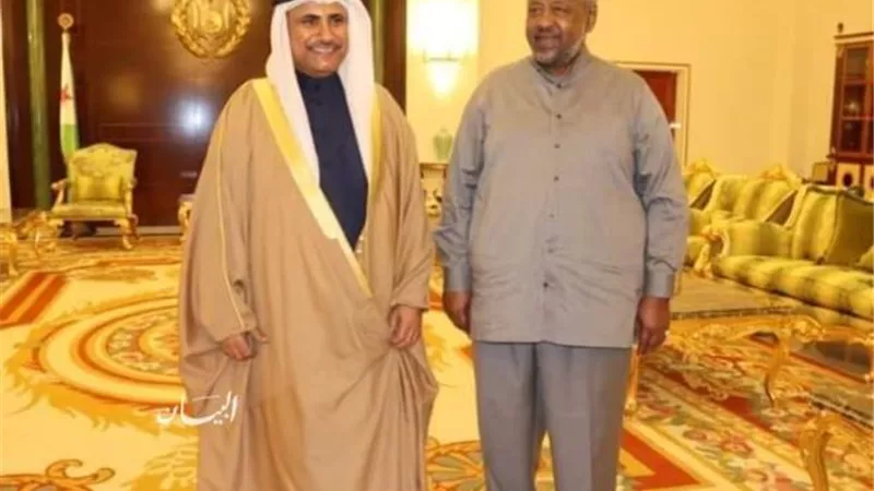 رئيس جمهورية جيبوتي يستقبل رئيس البرلمان العربي