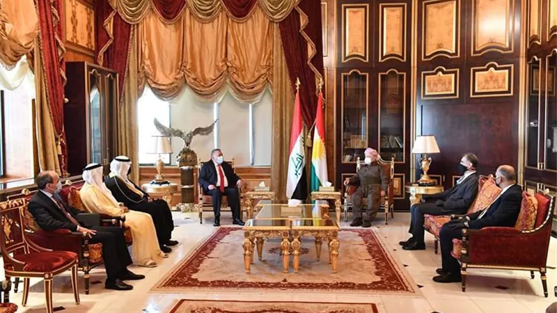 قنصلا فلسطين والإمارات يشيدان بدور كردستان فى حماية العرب اللاجئين من داعش