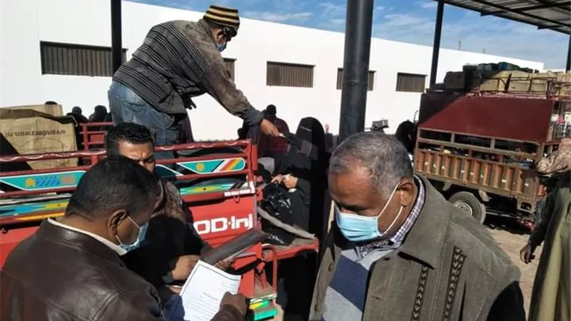 حملة لضبط مخالفات ارتداء الكمامة للوقاية من كورونا بالوادى الجديد