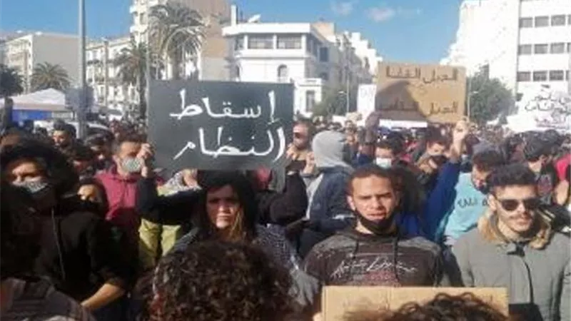 احتجاجات فى تونس تطالب باسقاط حركة النهضة الإخوانية