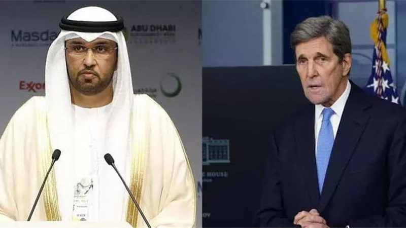 سلطان الجابر يبحث مع جون كيري تعزيز الجهود العالمية للحد من تداعيات التغير المناخي