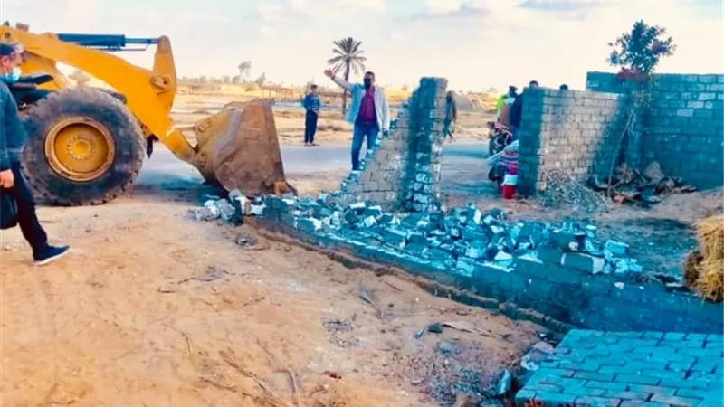 حملات لمواجهة البناء بدون ترخيص والتعديات علي املاك الدولة بالاسماعيلية