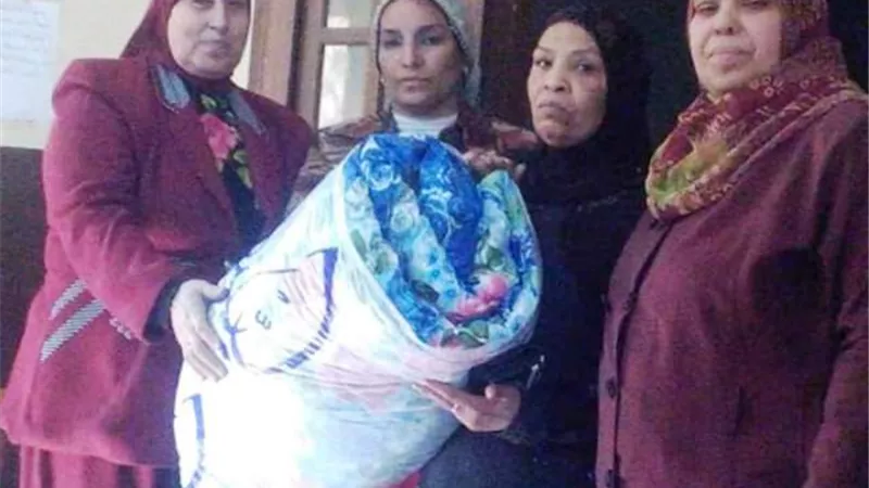 توزيع 150 بطانية و 70 لحاف بوحده ميت عقبه