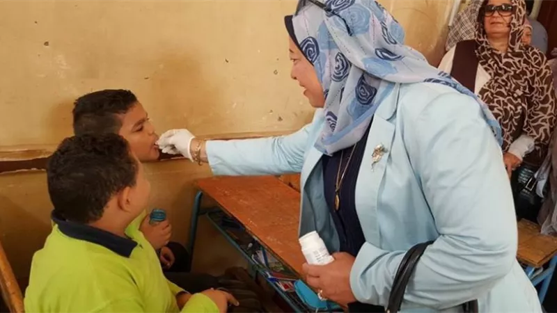 حملة لمكافحة الديدان المعوية بالجيزة