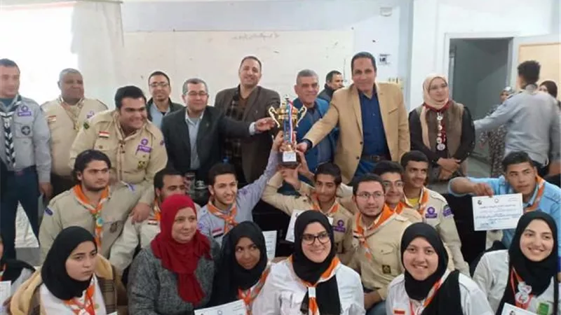 فوز مركز شباب المحله بالمركز الأول في مهرجان الجوالة بالمحافظة
