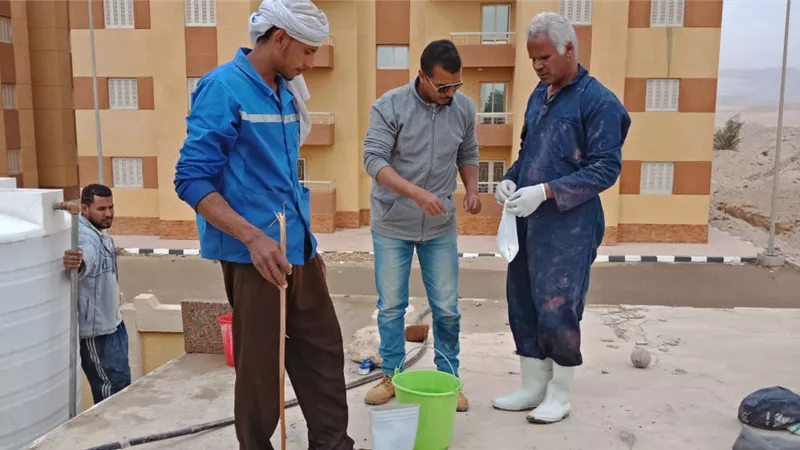 تطهير خزانات مياه المدرسة الفكرية بأرمنت لتحسين الخدمة للتلاميذ