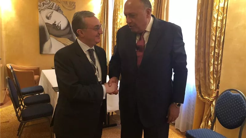 شكري ونظيره الأرميني يعربان عن تطلعهما لعقد اللجنة المشتركة في القاهرة