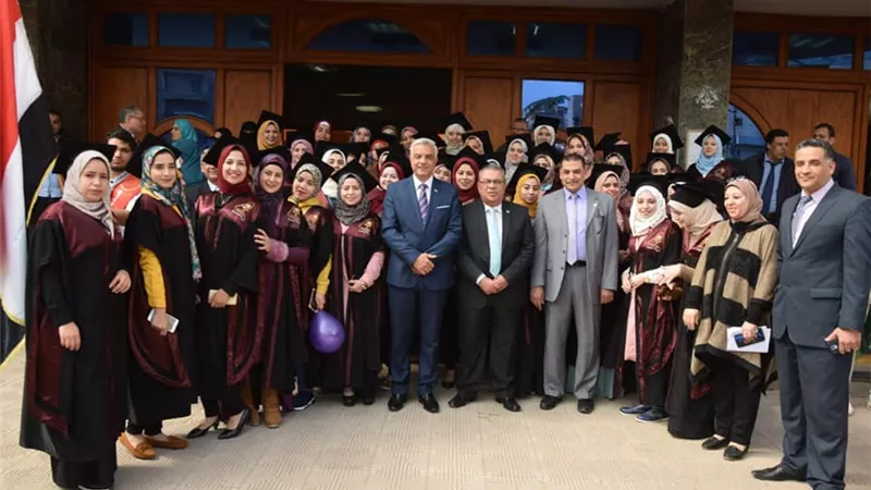 مبارك والخولى وقرمان وتوفيق يشهدون حفل تخريج طلاب كلية العلوم جامعة المنوفية