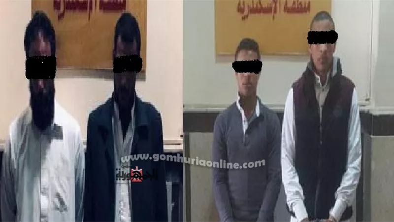 ضبط 220 طربة حشيش مع 6 تجارمخدرات بالعامرية وبرج العرب