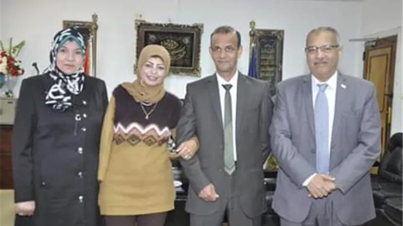 جامعه قناه السويس تُكرم بطلة ذهبية رمي الرمح