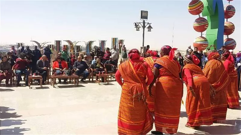 المزمار البلدى يستقبل وزيرة الثقافة بمتحف النيل بأسوان