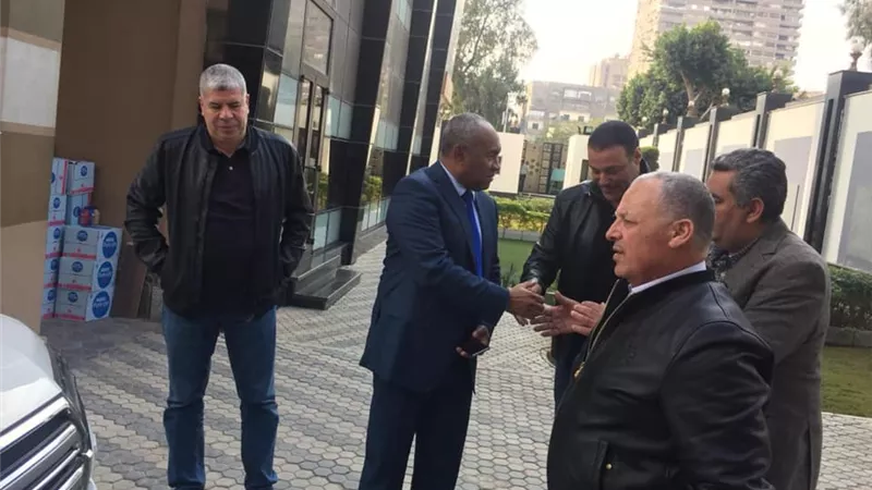 أبو ريدة يستقبل رئيس الكاف فى الجبلاية