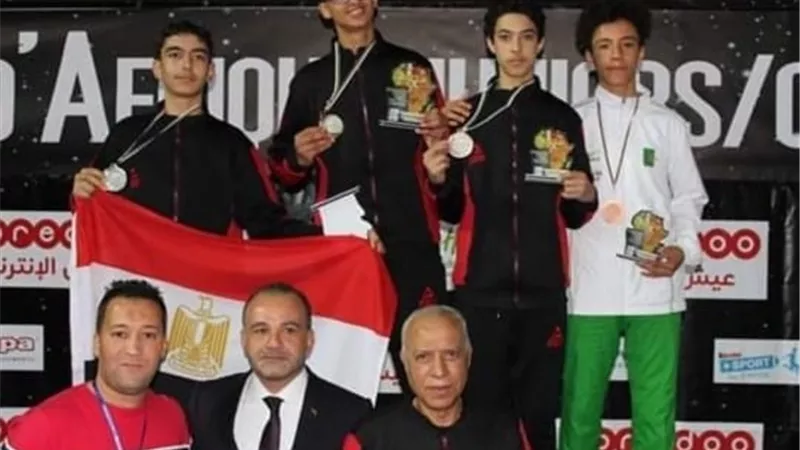 أبطال السلاح السكندرى يساهمون فى تتويج المنتخب ببطولة أفريقيا للناشئين بالجزائر ب49 ميداليه