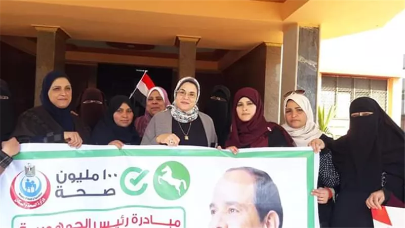 قومى المرأة يشارك فى مسيرة ١٠٠ مليون صحة بالشرقية