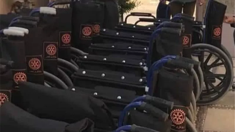 أندية روتاري الإسكندرية تهدي 200 كرسي متحرك وتساهم فى تطوير قريه الأمير بالأقصر