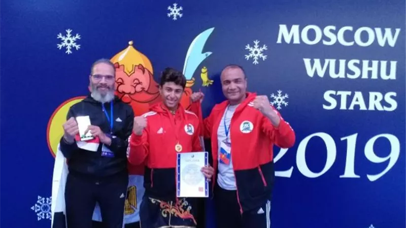 محمد عبدة بطل العالم فى الكونغ فو فى بطولة روسيا