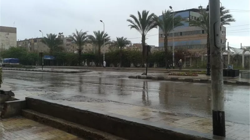 سقوط أمطار غزيرة علي سواحل كفرالشيخ