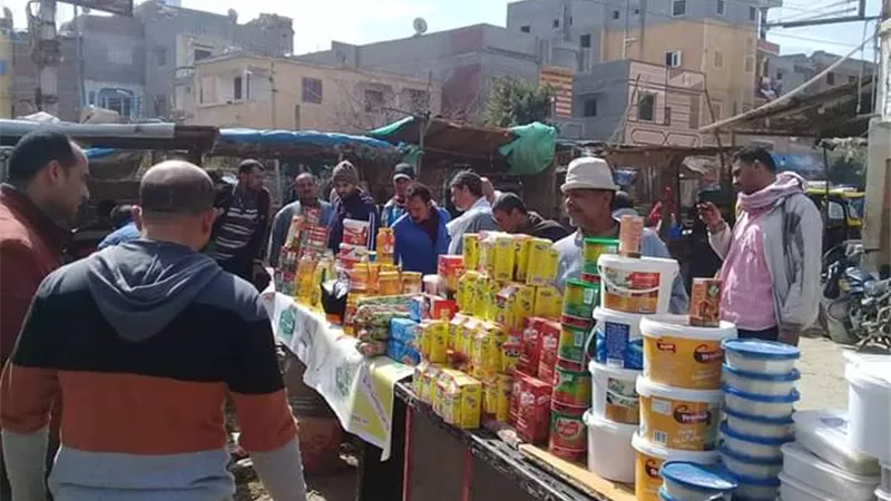 استمرار مبادرة فعاليات مبادرة قافلة محاربة الغلاء بقري مطوبس