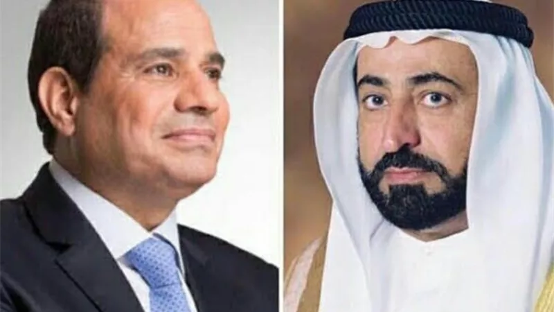حاكم الشارقة يعزي الرئيس السيسي في ضحايا حريق محطة رمسيس