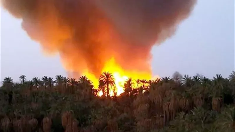 إحتراق 15 فدان قصب بإسنا جنوب الأقصر