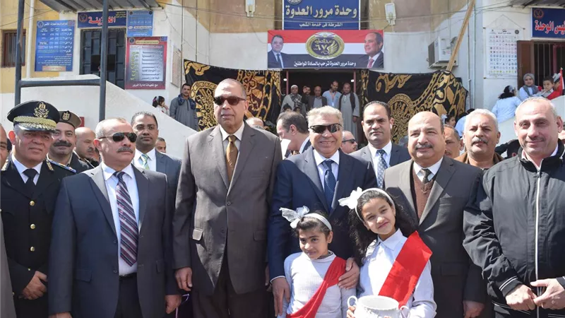 محافظ المنيا يفتتح وحدة مرور العدوة لخدمة المدينة و25 قرية تابعة