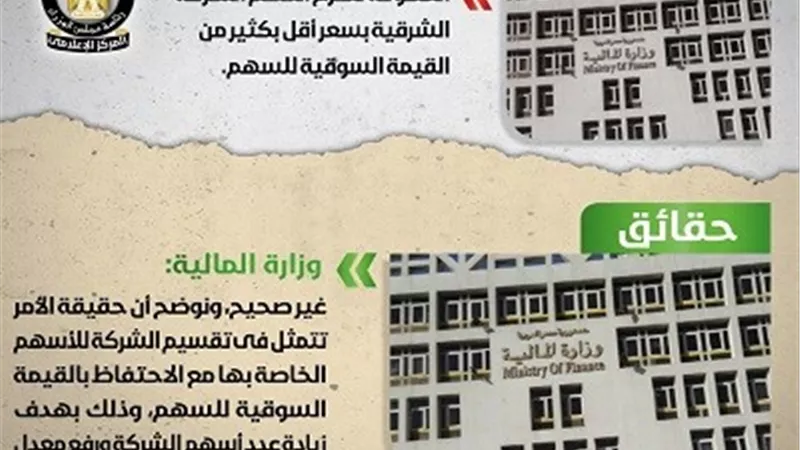 الحكومة تنفى طرح أسهم الشرقية للدخان بسعر أقل من القيمة السوقية