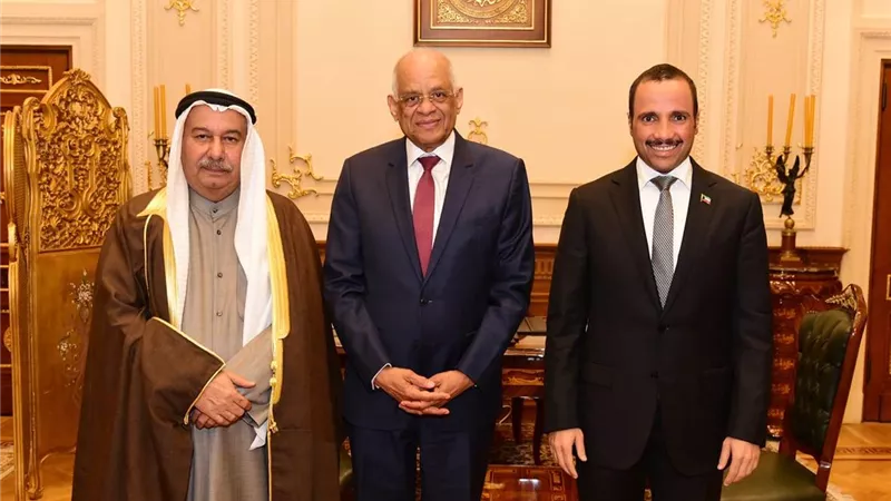 عبد العال يستقبل رئيس مجلس الأمة الكويتي