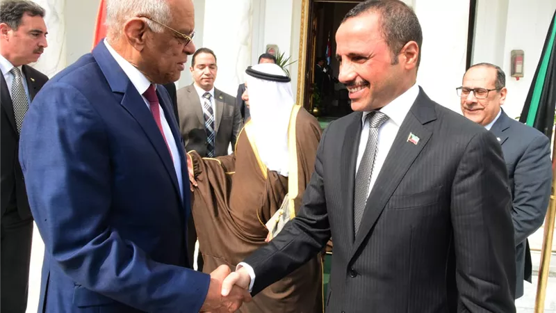 الدكتور على عبد العال يستقبل السيد مرزوق على الغانم رئيس مجلس الأمة الكويتي