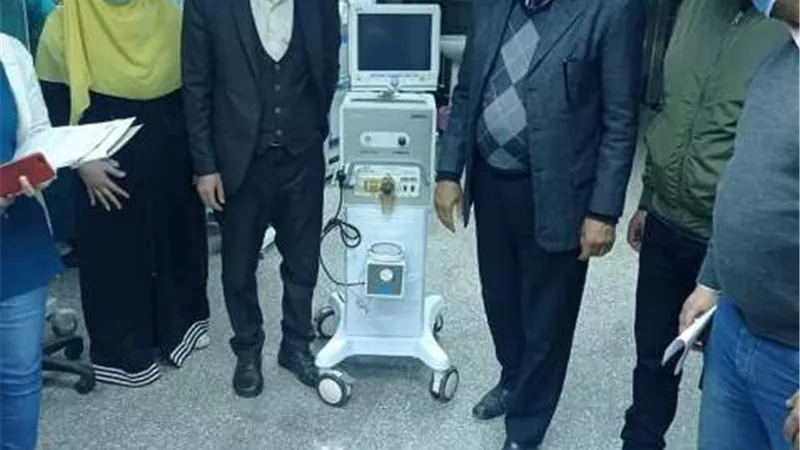 جهازين تنفس صناعى لمستشفى الهلال للتأمين الصحى بالمنوفية