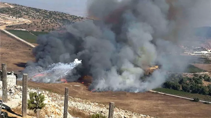 انفجار طائرة مسيرة إسرائيلية فى لبنان