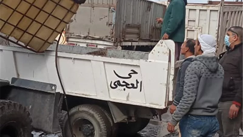 حملة لإزالة التعديات بالعجمى