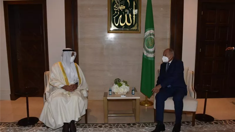 أبو الغيط يستقبل الأمين العام لمجلس التعاون الخليجي ووزيري خارجية العراق ولبنان