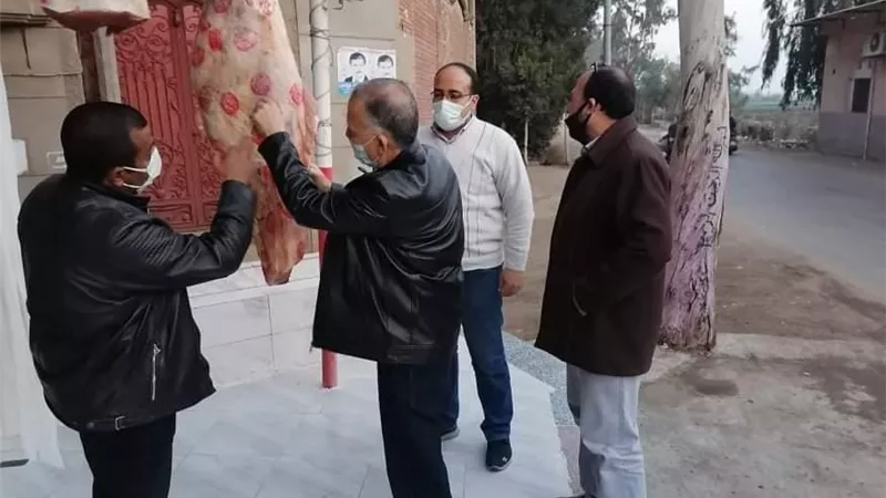 ضبط لحوم فاسدة فى حملة تموينية بالدقهلية