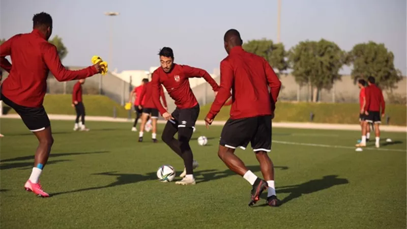مران قوى للاهلى استعدادا لمواجهة بالميراس
