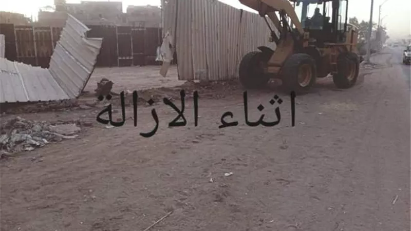 إزالة 4 هناجر وسط الزراعات بقرية بني هارون