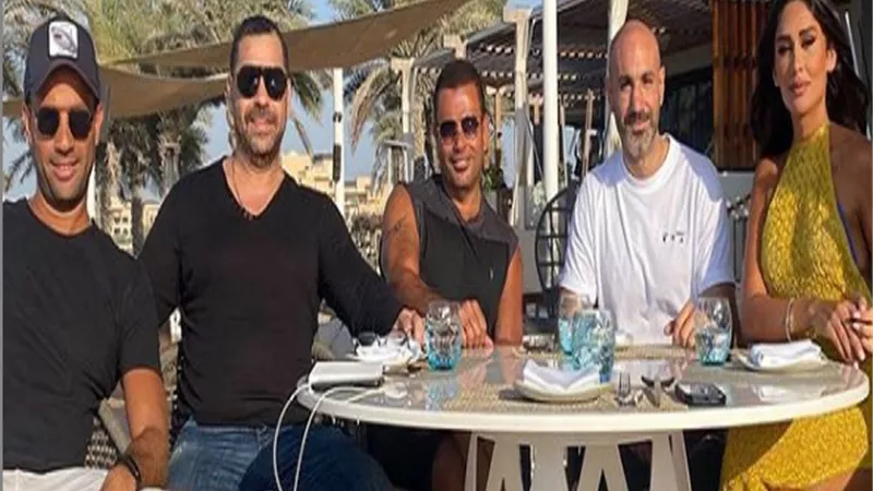 عمرو دياب يثير الجدل برفقة إنجى كيوان من جديد فى دبى