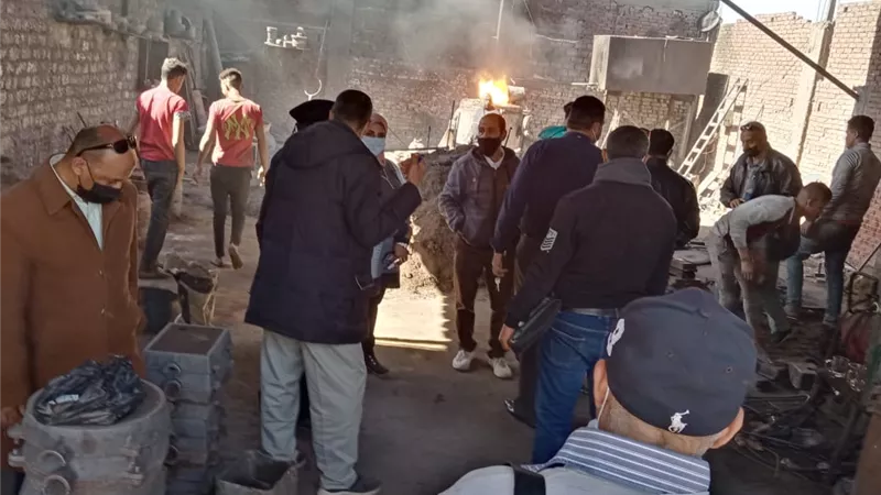 30محضرا في حملة علي مصانع عرب العليقات بالخانكة