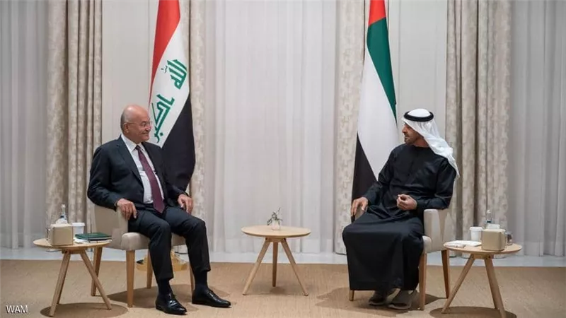 ولي عهد أبوظبي يستقبل الرئيس العراقي لتعزيز العلاقات بين البلدين