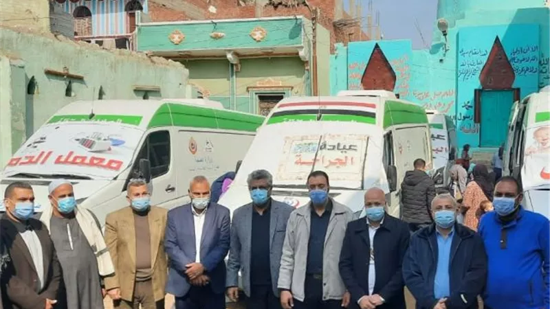 الكشف وتوفير العلاج لـ 1300 مواطن فى قافلة بقرية بسفا الفشن.. بالصور