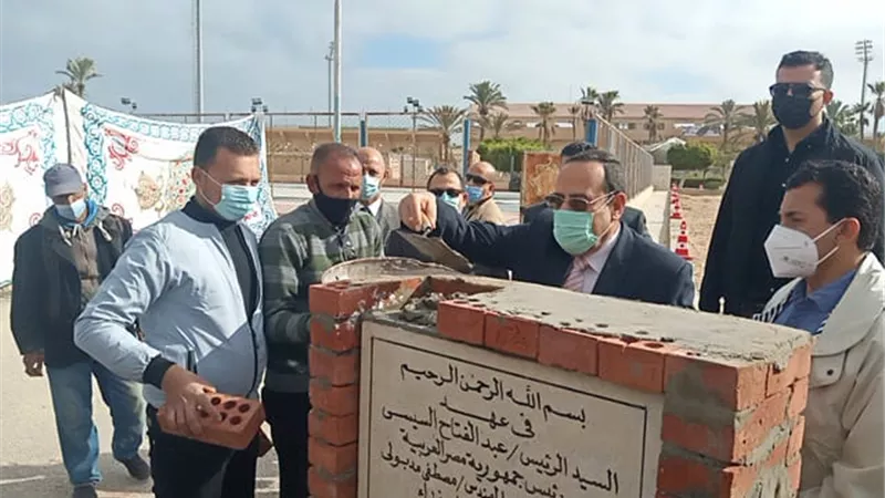 وضع حجر الأساس اساس للملاعب الفرعية بالعريش