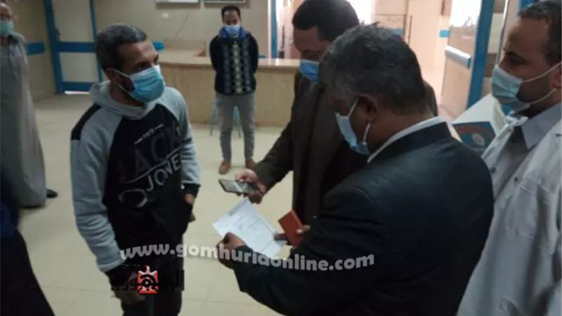 وكيل وزارة الصحة بالمنوفية يتابع مستشفى الرمد بشبين الكوم لبحث شكوى .. ويؤكد عدم صحتها