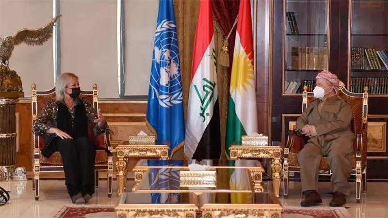 بارزاني ومبعوثة أممية يناقشان مصير 