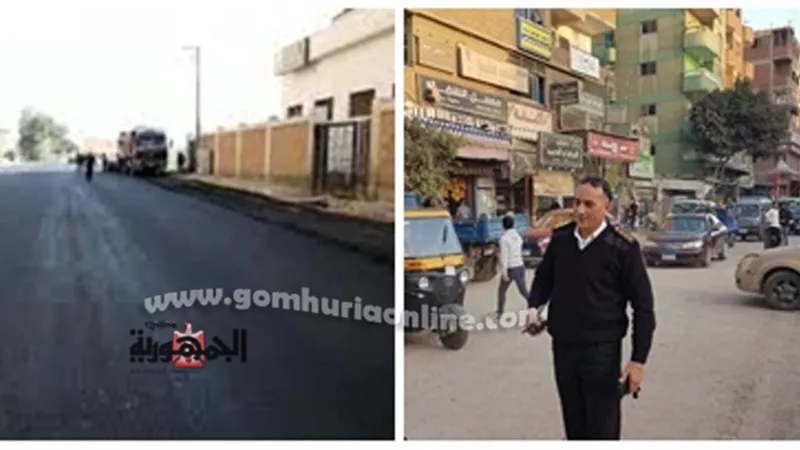سيولة وانتظام الحركة المرورية بطريق سنتريس القناطر خلال مرحلة الرصف