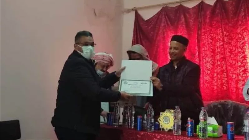 تكريم اعضاء حملة مكافحة كورونا بمدينة الحمام في مطروح.صور