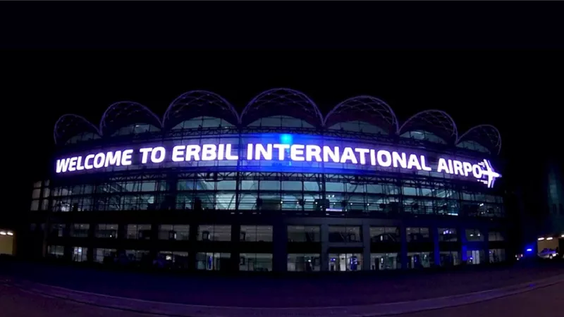 استئناف تشغيل مطار أربيل الدولي بعد استهدافه بالصواريخ